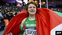 Belarusian shot putter Nadzeya Astapchuk (file photo)