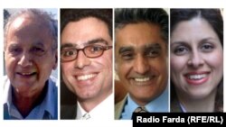 Four Iranian dual nationals who are detained in Iran, (R to L) British-Iranian Nazanin Zaghari-Ratcliffe, Iranian-American Karen Vafadari, Iranian- American Siamak Namazi, and British-Iranian Kamal Froughi.