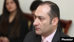 Armenia - Justice Minister Artak Zeynalian attends a meeting of the Armenian parliament committee on human rights, Yerevan, February 22, 2019.