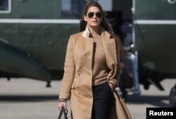 Consiliera prezidențială Hope Hicks, 30 septembrie 2020