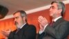 Armenia - President Serzh Sarkisian (R) and Hrant Markarian attend a concert in Yerevan in 2011 organized by the Armenian Revolutionary Federation.