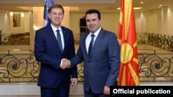 Средба на претседателот на Владата на Република Македонија, Зоран Заев со Миро Церар, заменик претседател на Владата на Република Словенија и министер за надворешни работи.