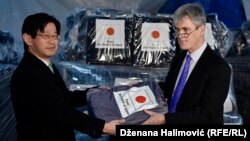 Ambasador Japana Kazuja Ogawa i regionalni predstavnik UNHCR za Jugoistočnu Evropu Andrew Mayne