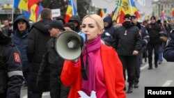 Marina Tauber a condus în ultimele luni câteva proteste antiguvernamentale / Chișinău, 28 februarie 2023.