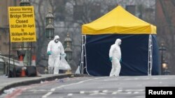 Londonun Westminster körpüsü terrordan sonra, 23mart2017