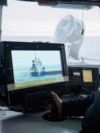 An Estonian naval ship sails in the Baltic Sea on January 9 as part of stepped-up NATO patrols in the region following the suspected sabotage of undersea cables.