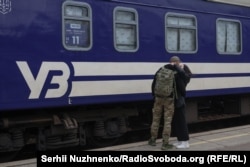 Прощание у поезда №104/103 Львов-Краматорск