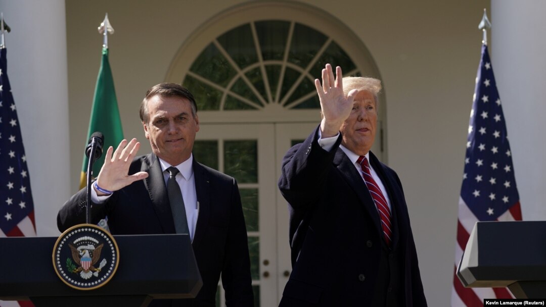 Američki predsjednik Donald Trump i brazilski predsjednik Jair Bolsonaro tokom njegove posjete Bijeloj kući, 19. marta 2019.