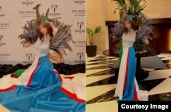 21-летняя модель Шахризода Мадаминова, впервые представлявшая страну на международном конкурсе «Мисс Земля» на Филиппинах, получила штраф из-за наряда с национальной символикой