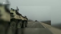 Военная техника на трассе Армянск – Симферополь (видео)