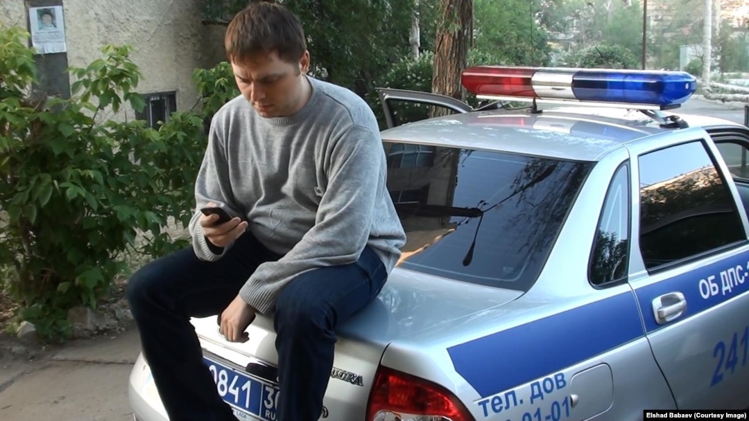 "I catch drunk drivers," says Elshad Babayev, "and for me it doesn't matter who a drunk driver is -- a police officer, a prosecutor, a civilian, a neighbor, a brother, whatever."