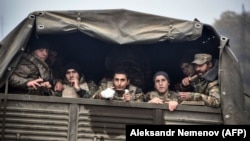 Ерменски војници кај Степанакерт, 12 ноември 2020 година