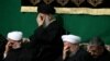 Iran's Supreme Leader Ali Khamenei (C), Iranian President Hassan Rouhani(2nd R) and the top IRGC commander Mohammad Ali Jafari, in a religious ceremony in Tehran on March 2, 2017.