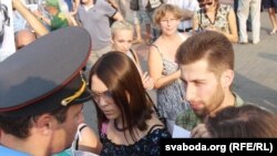 Павал Юхневіч на Дні салідарнасьці 16 жніўня сёлета.