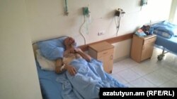 Armenia- Karabakh war veteran Smbat Hakobian in hospital, Yerevan 22Sept2015