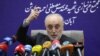 Head of the Atomic Energy Organisation of Iran (AEOI), Ali Akbar Salehi speaks at a press conference following a visit at the nuclear power plant of Natanz, November 4, 2019