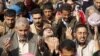 Sunni Muslims attend Friday Prayers during an antigovernment demonstration in the Iraqi city of Fallujah on February 1.