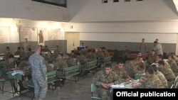 Armenia - U.S. military officers conduct a training course for Armenian army sergeants, 27Feb2014.