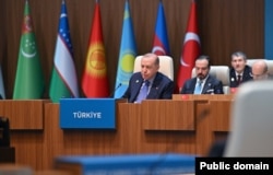Түркі мемлекеттері ұйымының саммитінде отырған Түркия басшысы Режеп Ердоған. Анкара, 30 қазан 2026 жыл.