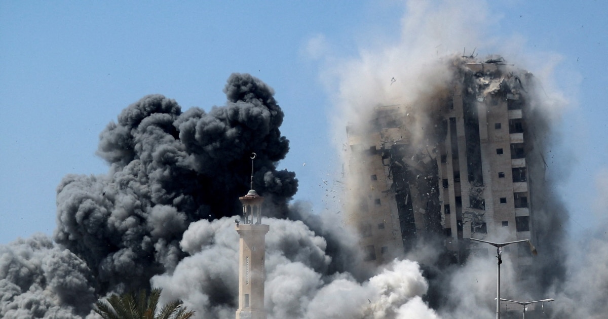 ისრაელმა მთლიანად დაანგრია მრავალსართულიანი შენობა ღაზაში