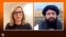 KOSOVO: Video grab of RFE/RL journalist, Valona Tela interviewing deputy chairman of the Taliban cultural commission, Ahmadullah Wasiq. 