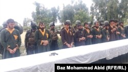 آرشیف، جنگجویان داعش که توسط ریاست امنیت ملی افغانستان بازداشت شدهاند