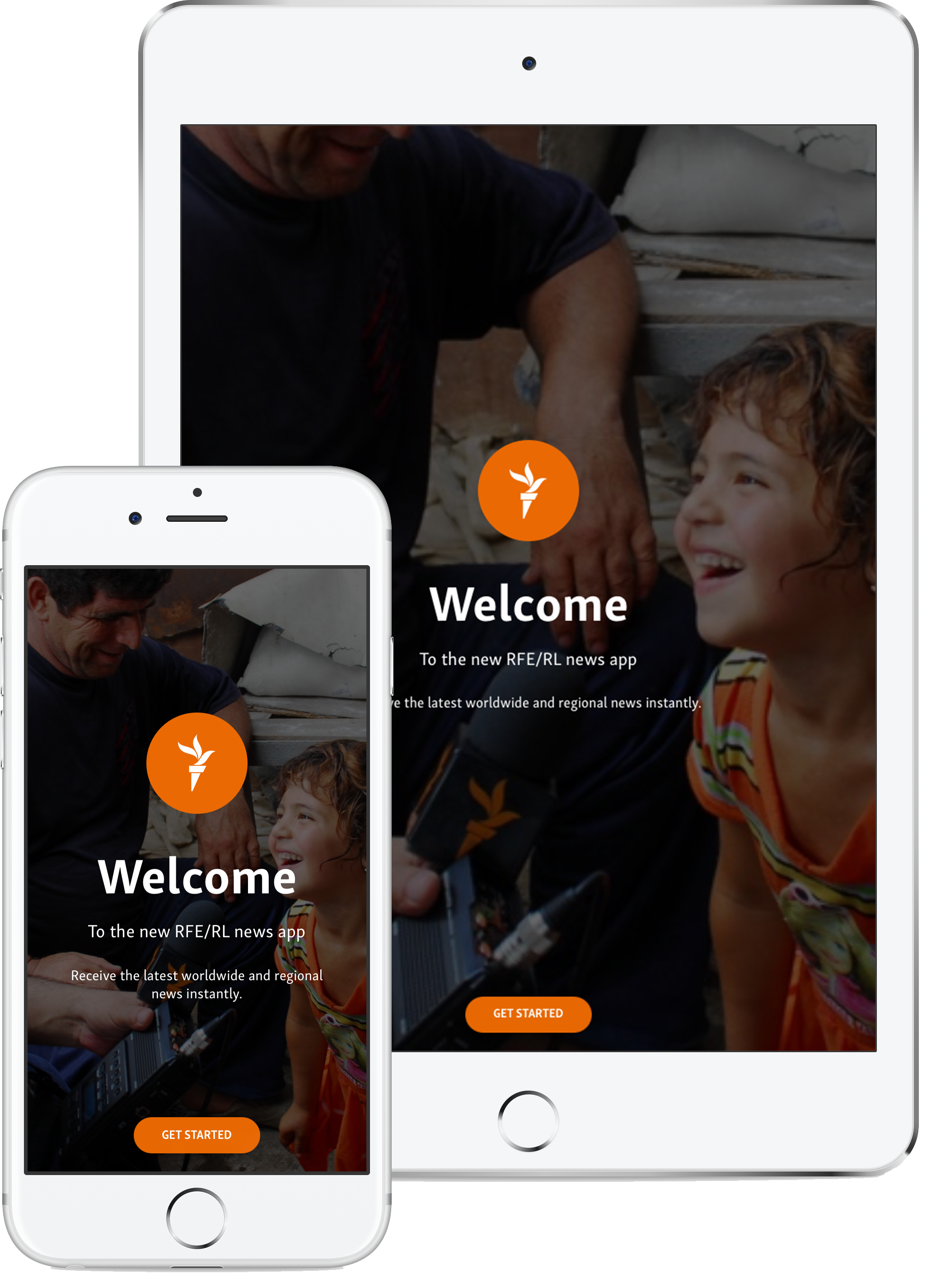 RFE/RL News-App promo image - iPad