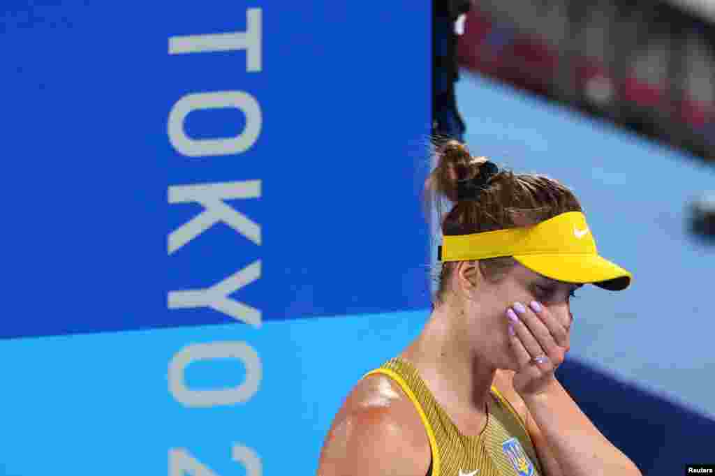Элина Свитолина после окончания матча на Олимпийских играх в Токио. 31 июля 2021 года