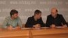 Ion Guzun, Vanu Jereghi, Sergiu Ostaf (de la stînga la dreapta)