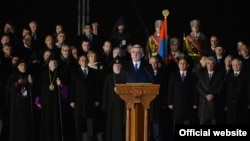 Armenia -- Promulgation ceremony of the Pan-Armenian Declaration on the 100th Anniversary of the Armenian Genocide, Yerevan, 29Jan2014
