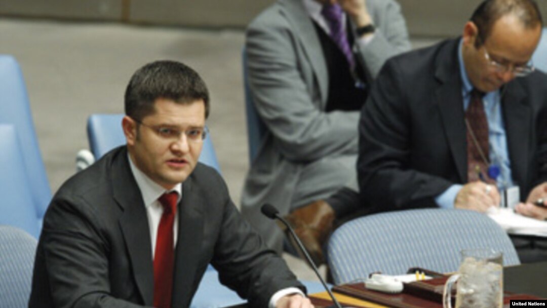 Serbian Foreign Minister Vuk Jeremic addresses the Security Council.