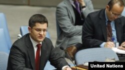 Serbian Foreign Minister Vuk Jeremic addresses the Security Council.