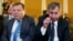 Petr Aven (right) and Mikhail Fridman have filed a defamation suit in the United States (file photo).
