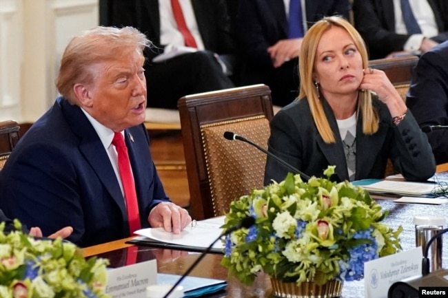 Дональд Трамп та італійська прем'єрка Джорджія Мелоні