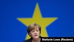 Германия. Ангела Меркель на конгрессе ХДС, 05.04.2014. Берлин 