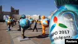 Скульптуры в Астане, установленные к международной выставке EXPO-2017.