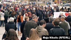 Акция протеста в Тузле. Босния, 10 февраля 2014 года. 