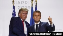 Summitul G7 s-a încheiat cu o conferință de presă Donald Trump - Emmanuel Macron, Biarritz 26 august 2019