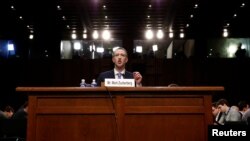Глава Facebook Марк Цукерберг дает показания в Сенате США в Вашингтоне. 10 апреля 2018 года. 