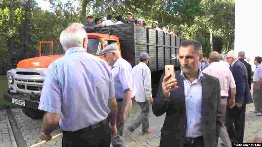 Tajikistan,Dushanbe city, funeral ceremony of tajik famous historian Rahim Masov, 22June2018