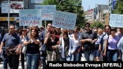 Архивска фотографија: протест на новинарите