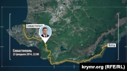 Шлях Януковича з Ялти до Севастополя