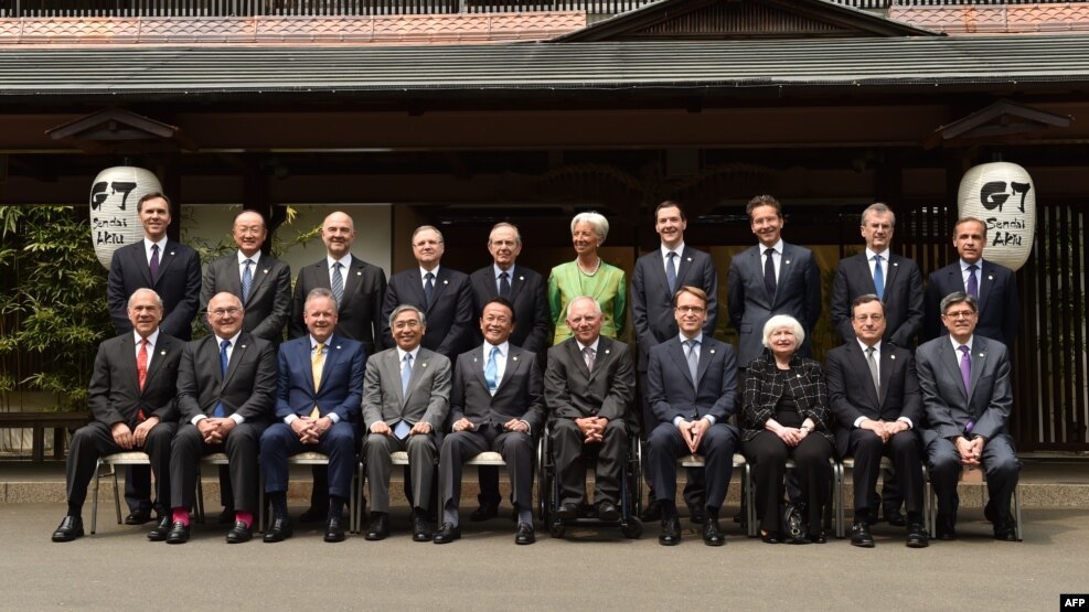 Ministrat e Financave dhe bankierët qendrorë të G7-ës.