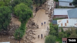 Наурызбай ауданында болған су тасқыны. Алматы, 23 шілде 2015 жыл.
