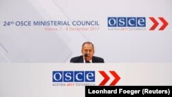 Ruski šef diplomatije Sergej Lavrov na ministarskom sastanku OEBS-a u Beču, decembar 2017.