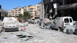 A man on June 5 inspects the aftermath of an Israeli strike that hit southern Lebanese coastal city of Tyre.