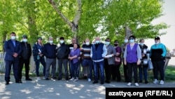 Участники ТОО «Агрофирма Поиск» в селе Жибек Жолы. Акмолинская область, 13 мая 2021 года.