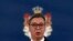 SERBIA -- Serbian President Aleksandar Vucic speaks during a press conference in Belgrade, July 20, 2019