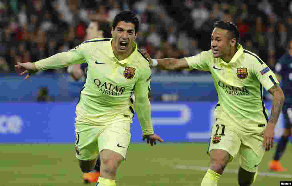 Luis Suarez və Neymar (Reuters / Christian Hartmann)