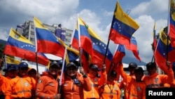 Шествие сторонников Николаса Мадуро в Каракасе, 6 января